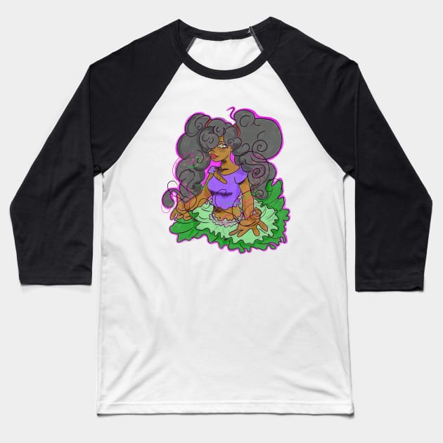 Black Girl Magic Baseball T-Shirt by SketchMaster